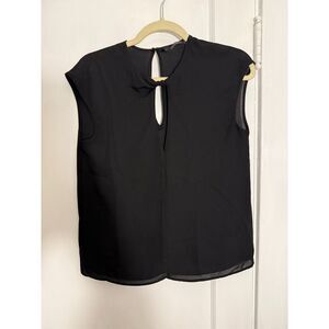 Zara Black Cut Out Sleeveless Top